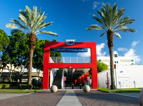 Entrance to FAU breezeway